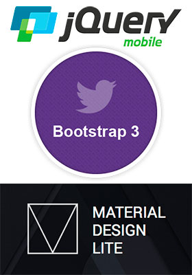 JQuery Mobile, Bootstrap 3, e MDL Google Material Design Lite